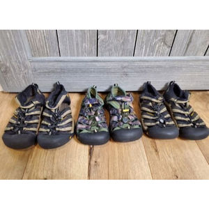 3 PAIRS KEEN NEWPORT H2 SANDALS SHOES GREEN BLACK BIG KIDS YOUTH SIZES 2 3 4